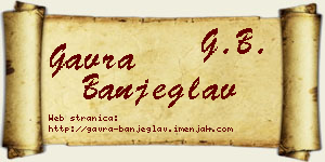 Gavra Banjeglav vizit kartica